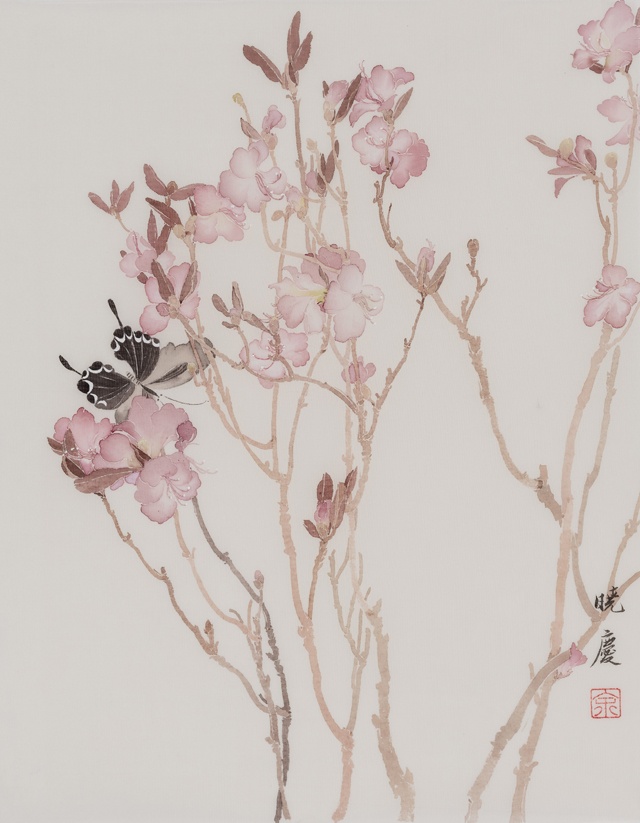 以花为友以画为伴记余晓庆和她的没骨花卉作品