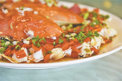 以剁椒提鲜的珍宝蟹