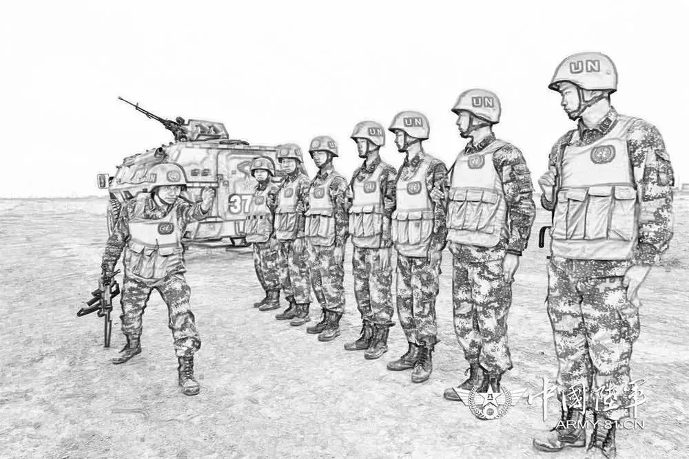 黑白线条混搭之美,探寻别样的维和工兵勇士集训