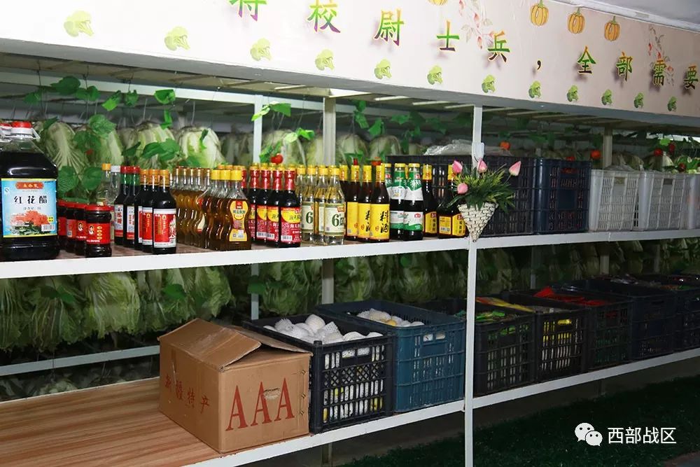 兵哥们自制的菜窖里面很有料