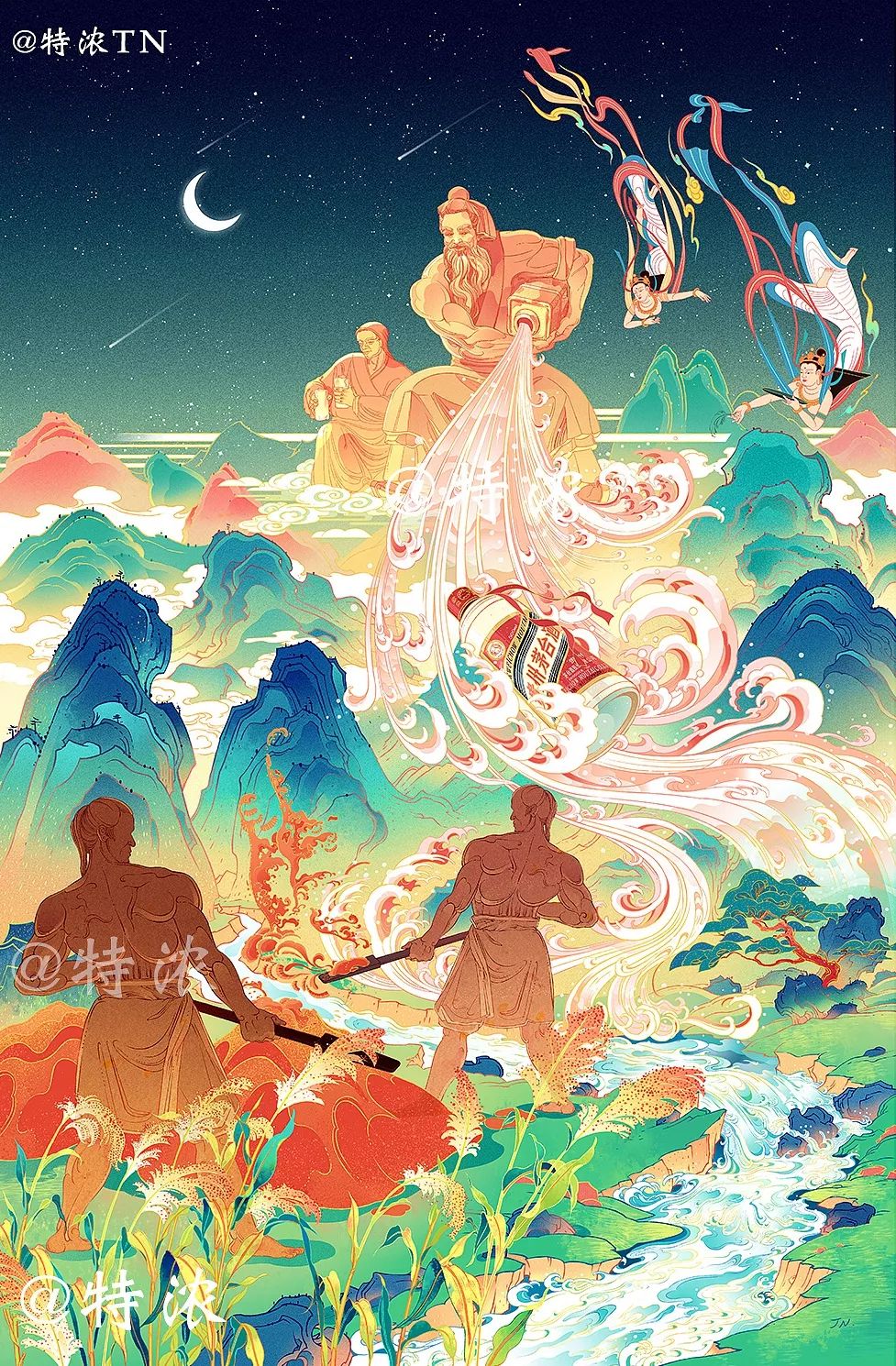 一个男生竟然可以把中国风的插画展现的如此细致......
