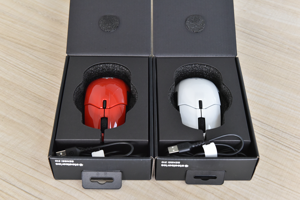 红黑双雄镜面高颜赛睿sensei310游戏鼠标图赏