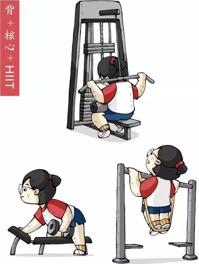 78 背部训练-坐姿高位下拉,俯身哑铃单臂划船,引体向上78 hiit