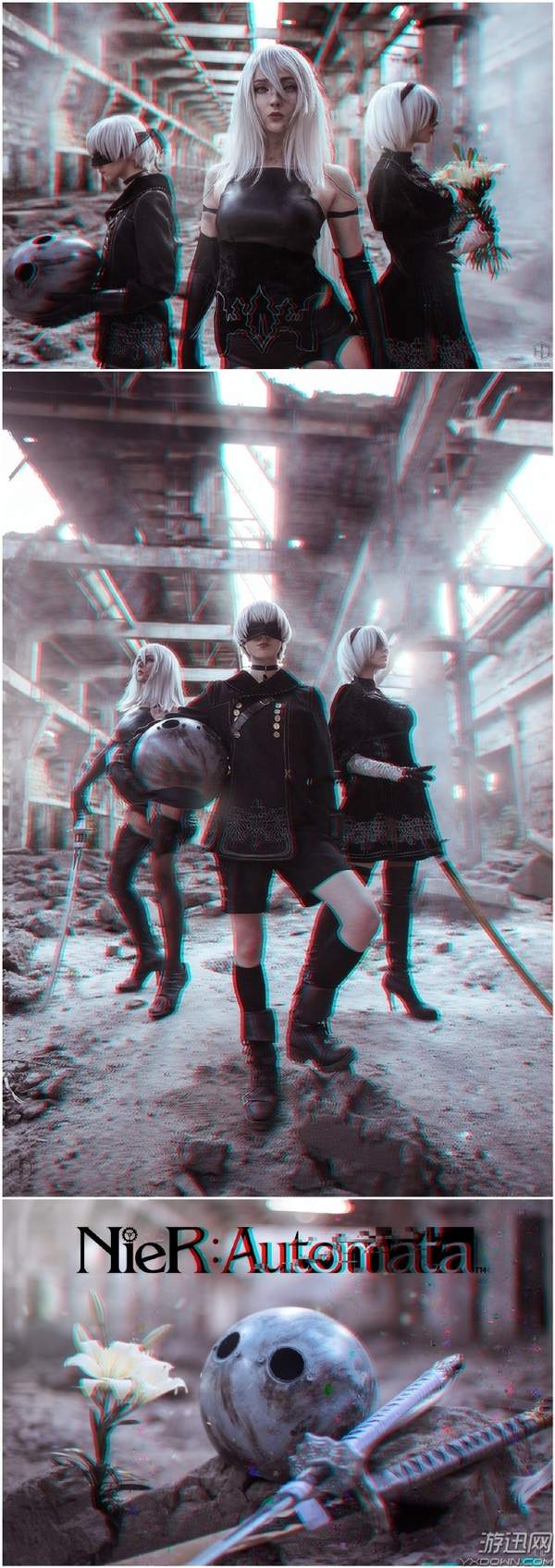 尼尔机械纪元2ba2和9s群像cos蜂腰翘臀贼妖娆