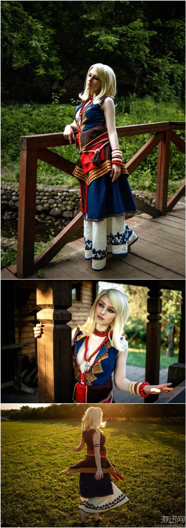 国外美女cos《巫师3》凯拉·梅兹 肤白貌美,温柔可人