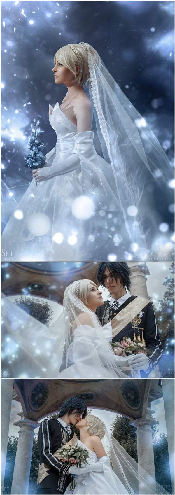 情侣cos《最终幻想15》王子,露娜 甜蜜互动狂撒狗粮