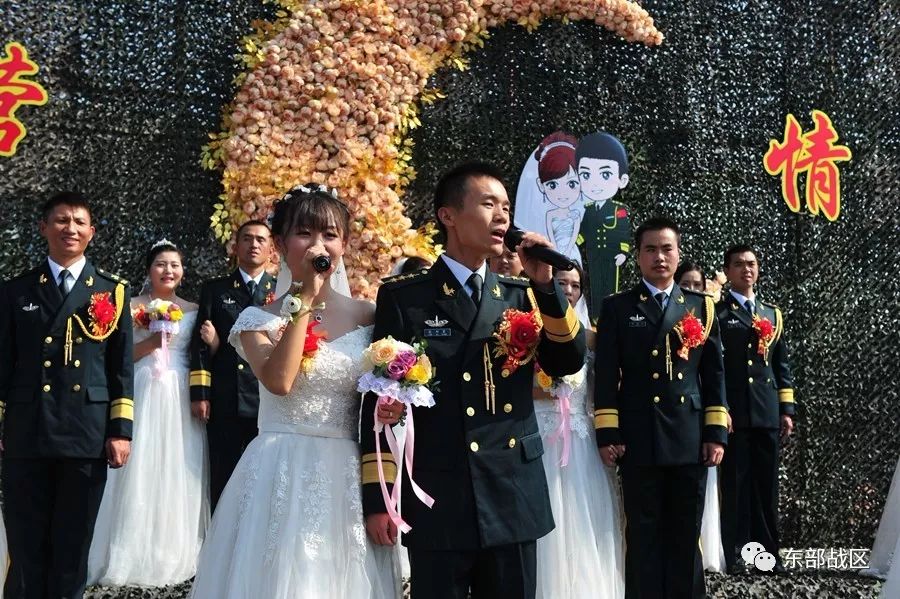 当婚纱邂逅军装当婚礼遇上国庆