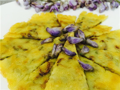 【小厨房】充满紫色浪漫的紫藤花饼