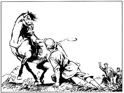 沈尧伊画马火星四溅