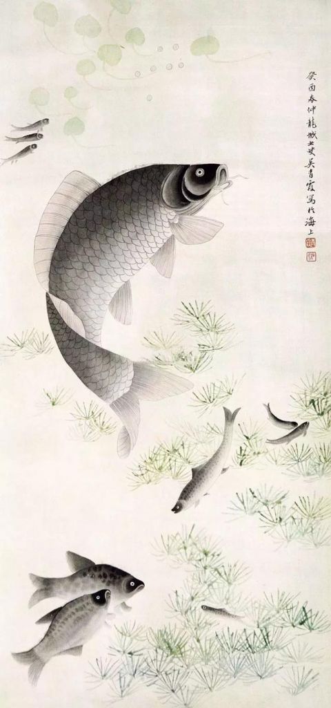 这位女子画鱼太精彩啦