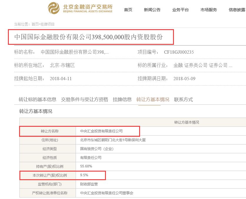 中央汇金出售中金公司9.5%股权 哪些资金有望接手?|中央汇金_新浪财经_新浪网