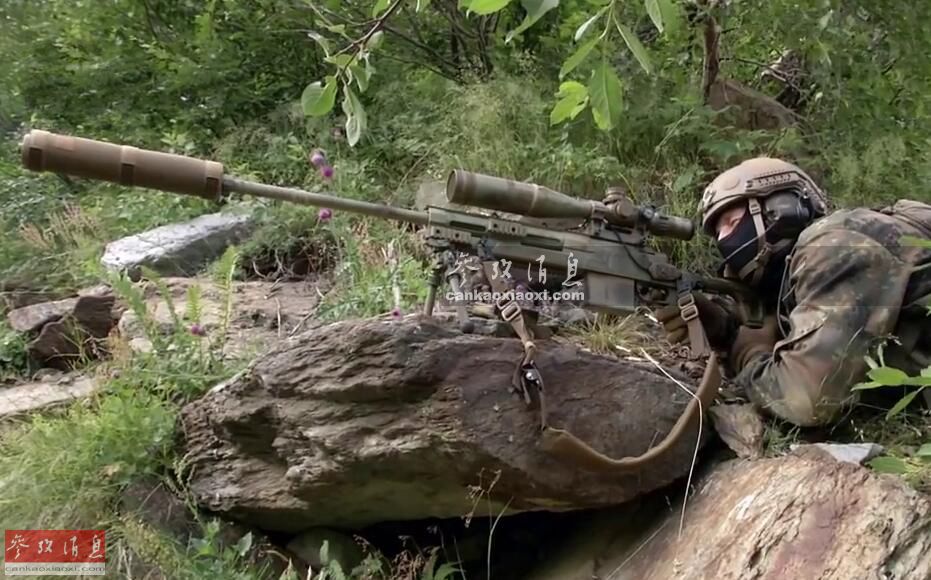 德国黑内尔公司研发的g29"蝰蛇"狙击步枪,图中配有三脚架及单兵弹道