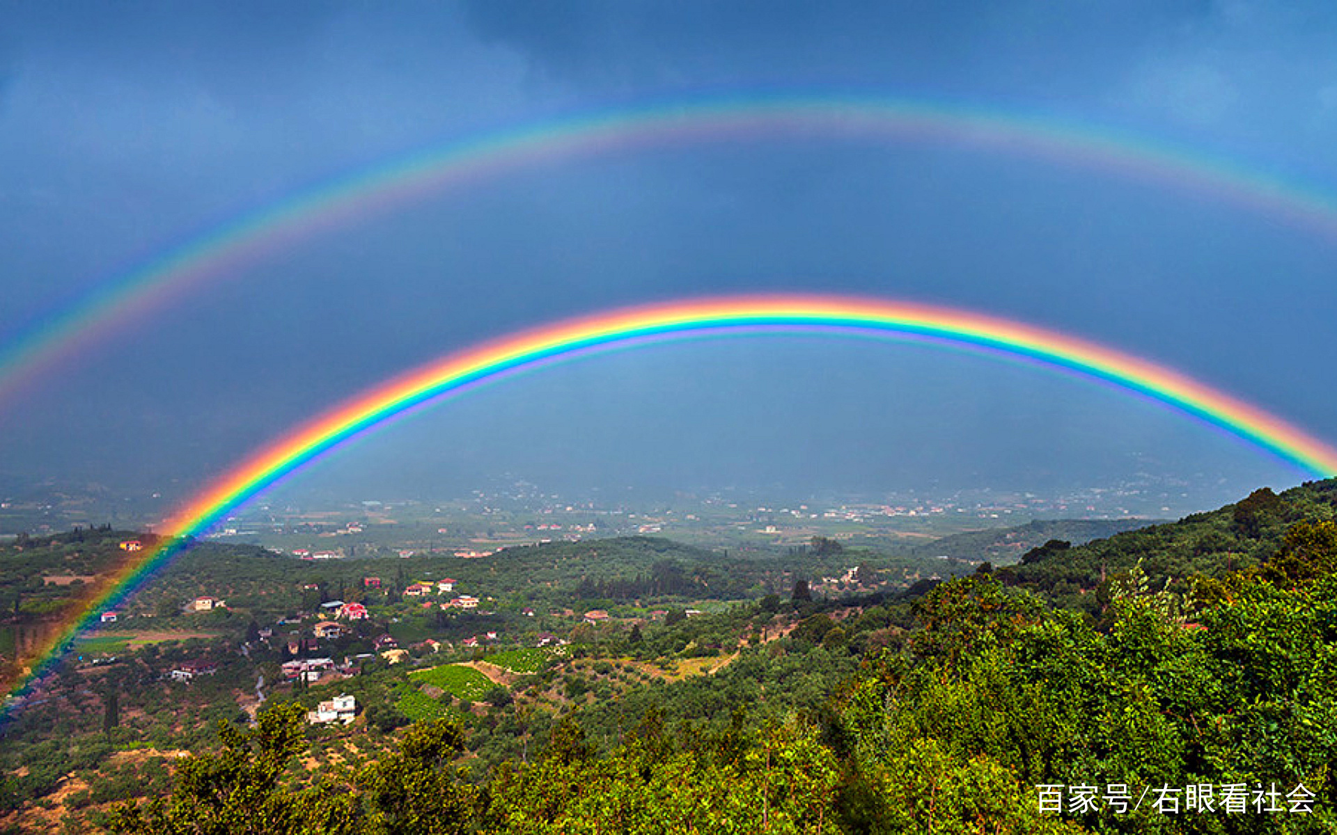 彩虹是圆形的但为什么我们看到的彩虹是拱形的