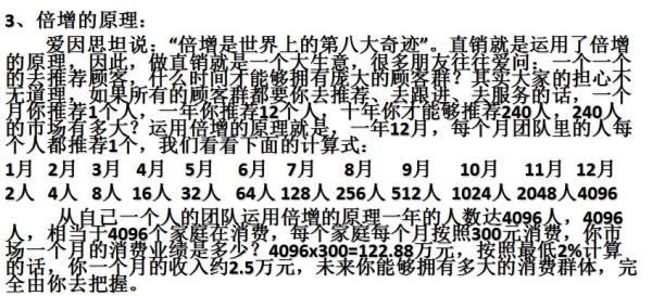 无限极倍增术每人每月推荐1人1人1年后变四千多人