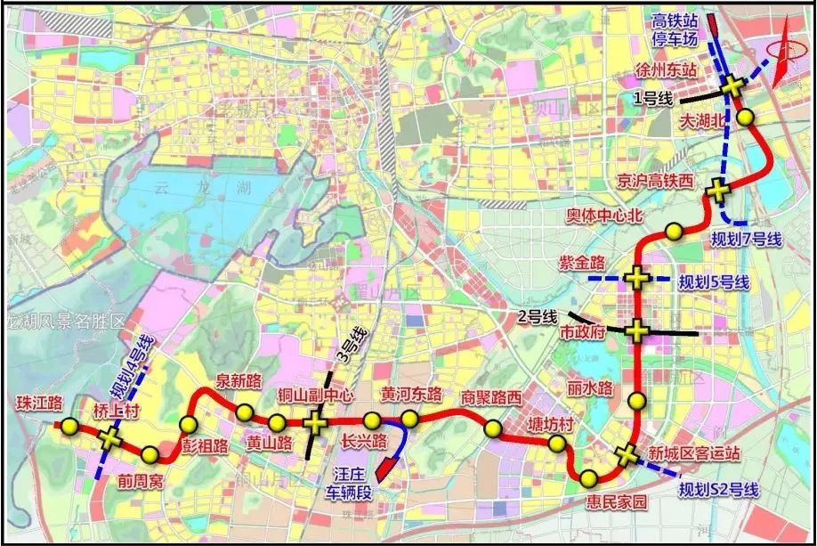 徐州6号线地铁站点图图片