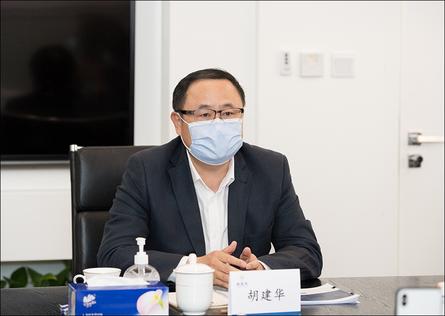 抗疫复工丨胡建华调研招商创投