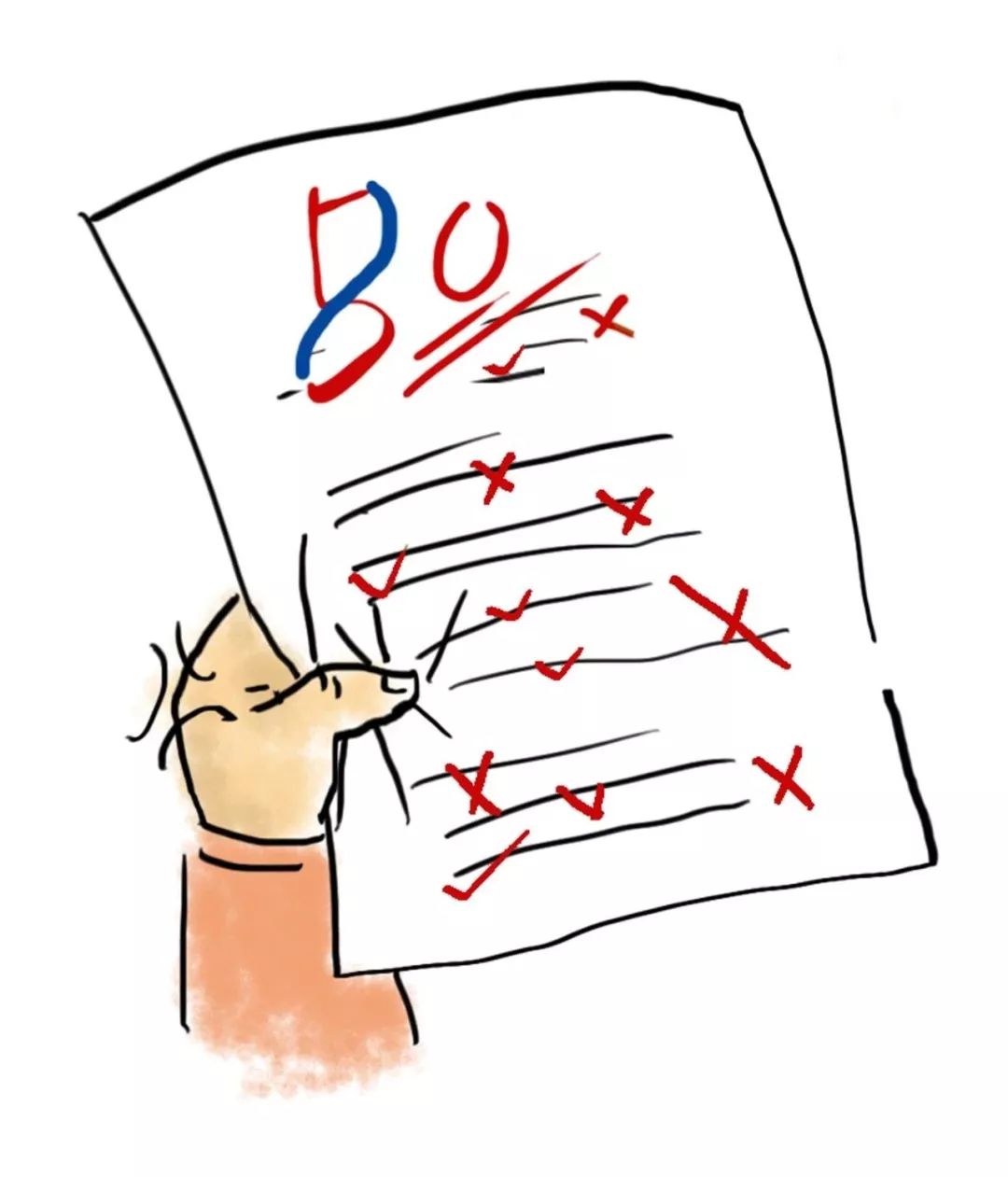 期中考试小二带回来试卷,小样儿,看不出来你还挺有爱心呀!