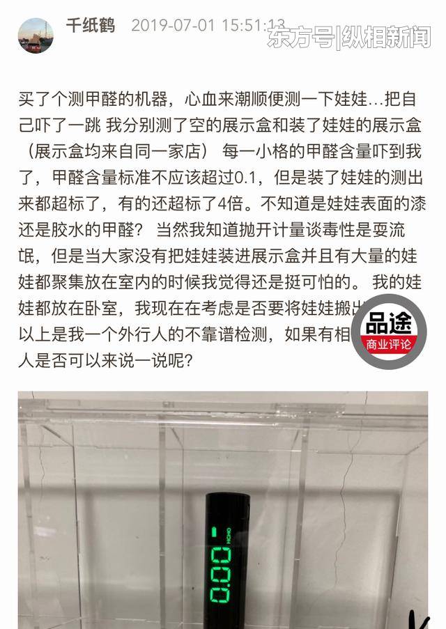 甲醛超标检测:Molly娃娃被指甲醛超标 官方:已请专业机构测试