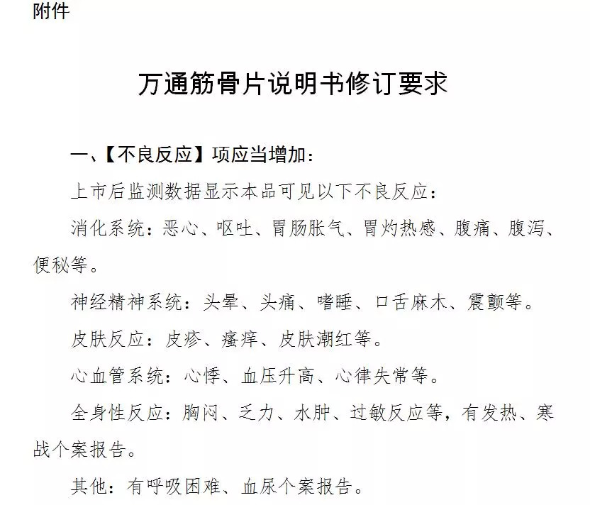 患者应严格遵医嘱用药, 用药前应当仔细阅读万通筋骨片说明书