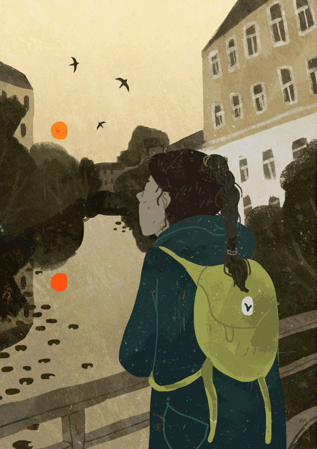 插画丨小清新插画就该这么造淡雅的gif真想生活在画里很美