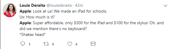 之前的iPad普通版本349美金。