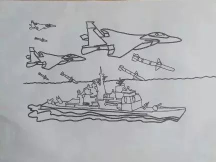 网友创作的"中华神盾"海口舰,哪一幅是你的最爱?