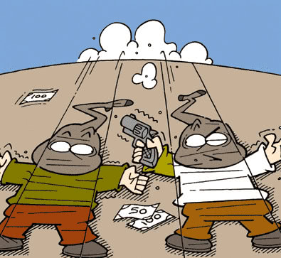 美国男子抢劫时"手滑"掉枪 落荒而逃