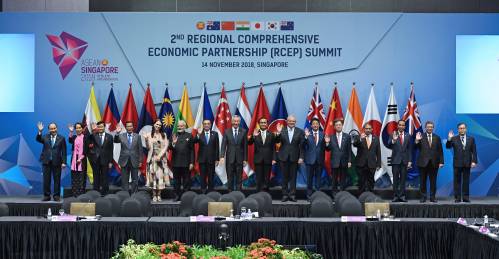 图为2018年11月举行的第二次“区域全面经济伙伴关系协定”（RCEP）领导人会议。新华社