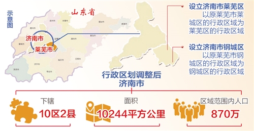 山东省调整济南市莱芜市行政区划