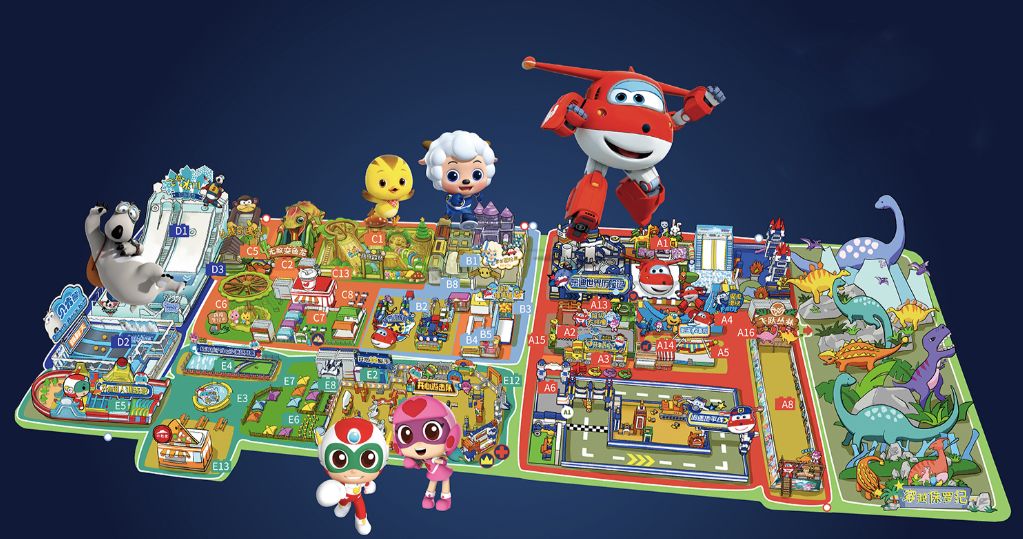 奥飞欢乐世界的ip,场景化起到非常重要的作用,这也是奥飞动漫主题