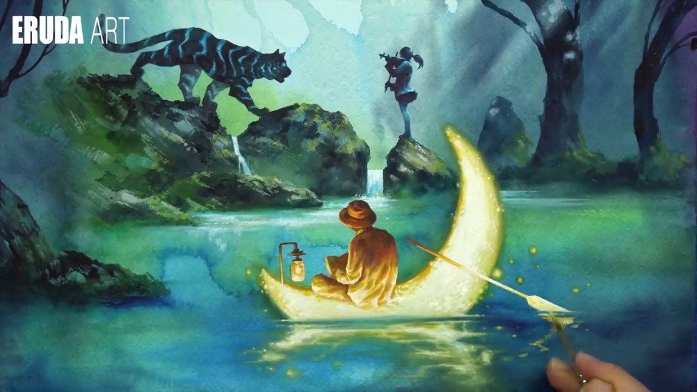 看他画画就像在看童话故事 太治愈了eruda Art 手机新浪网