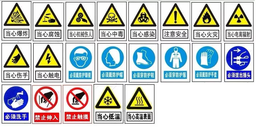 实验室安全标识一览