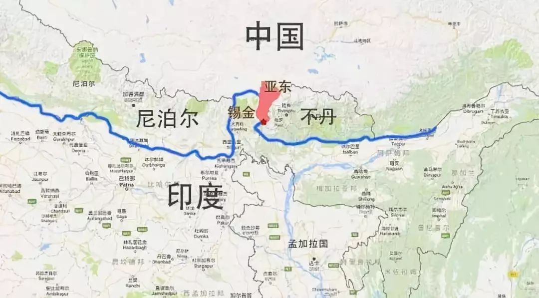 亚东县的位置,图片来源:第一军情洞朗则位于亚东县,亚东县的一部分