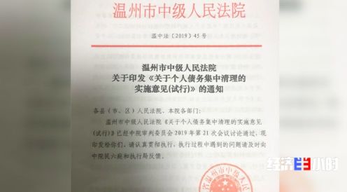 《关于个人债务集中清理实施意见（试行）》通知