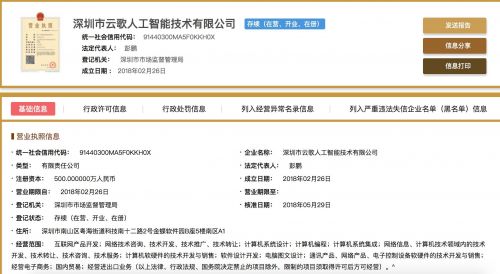 快播创始人王欣成立人工智能技术公司 持股91