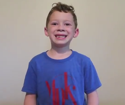 gavin thomas来自美国明尼苏达州,去年刚上小学.