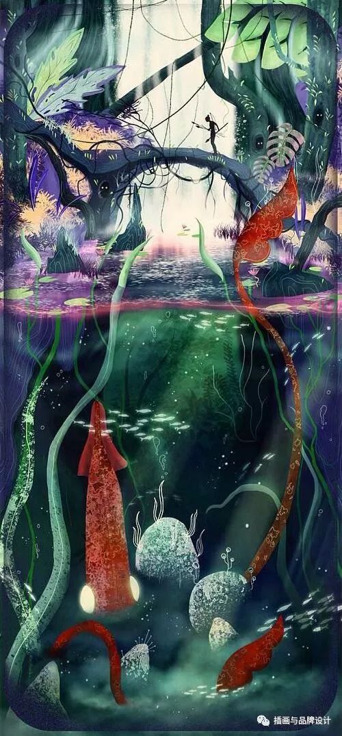 插画丨画的太美了!梦幻的海底世界治愈了我的深海恐惧症