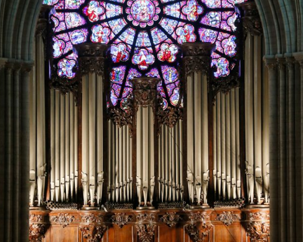 巴黎圣母院的花窗与管风琴（图源：法新社）