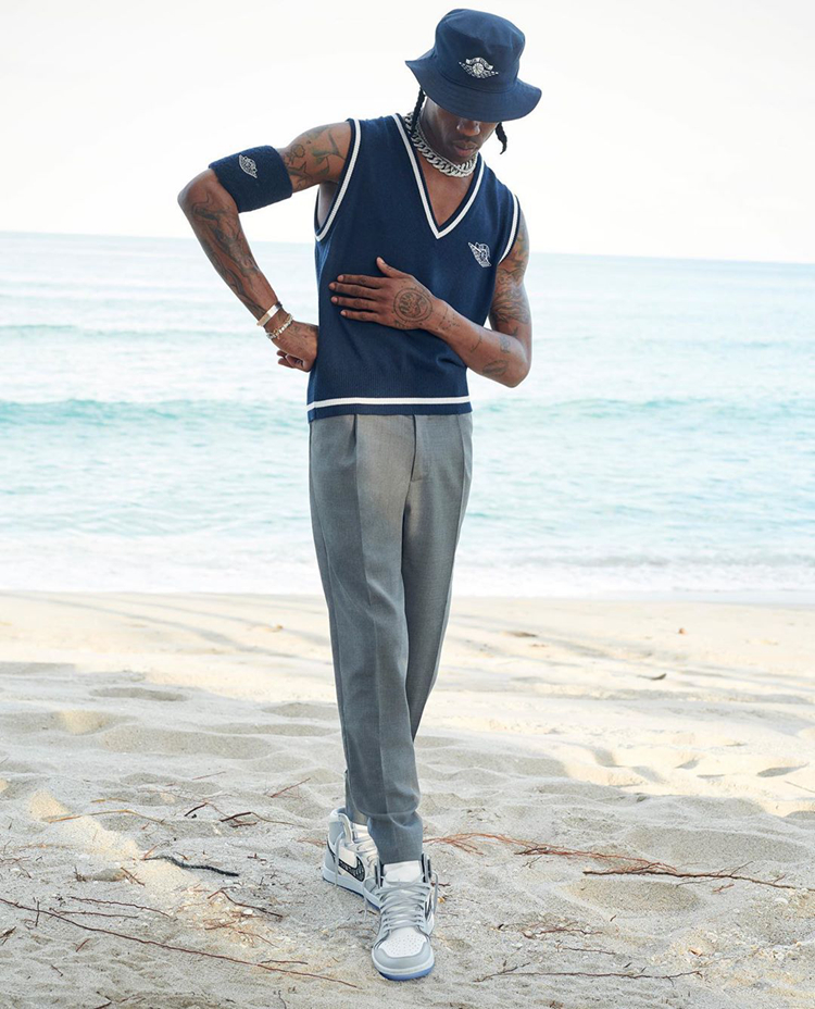 travisscott王俊凯上身diorxaj1联名服饰完整曝光