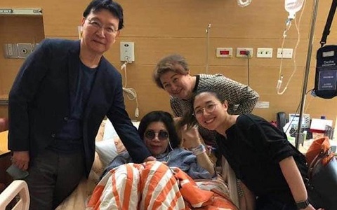 陈文茜罹肺腺癌开刀，好友赵少康第一时间去探视。（图片来自台媒）