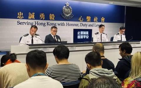 香港警方举行例行记者会（文汇网资料图）