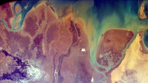 国际空间站EarthKAM拍摄下的波斯湾图像。图片来源:NASA