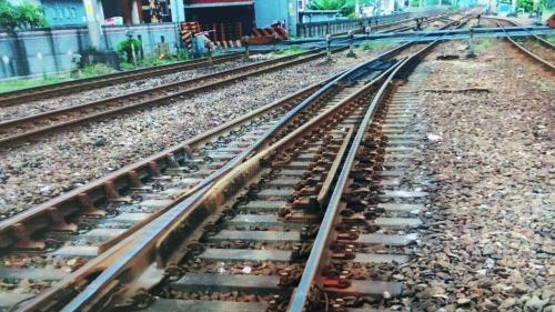 预应力混凝土（PC）枕型道岔。台湾《联合报》/台铁局供图