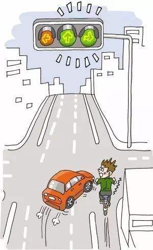 汽车转弯不让直行 肇事后还溜之大吉 司机负全责追悔莫及