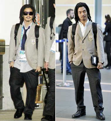 国母和宏2010年代表日本参加冬奥会时的着装饱受批评（Livedoor网站）