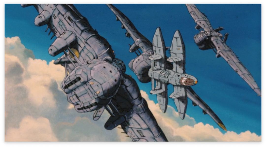 《风之谷》里多鲁美奇亚军队的飞机▲ 《红猪》里波哥的飞艇另外