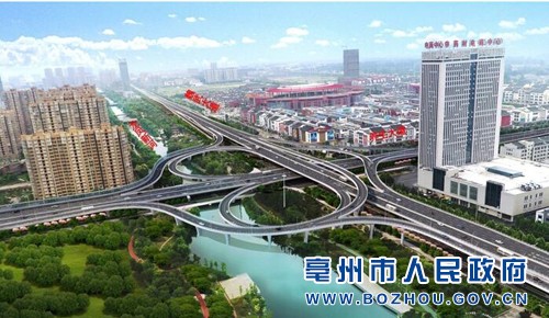 亳州市中心城区快速路网一期工程共5条路段,全长约39公里,设计范围为"