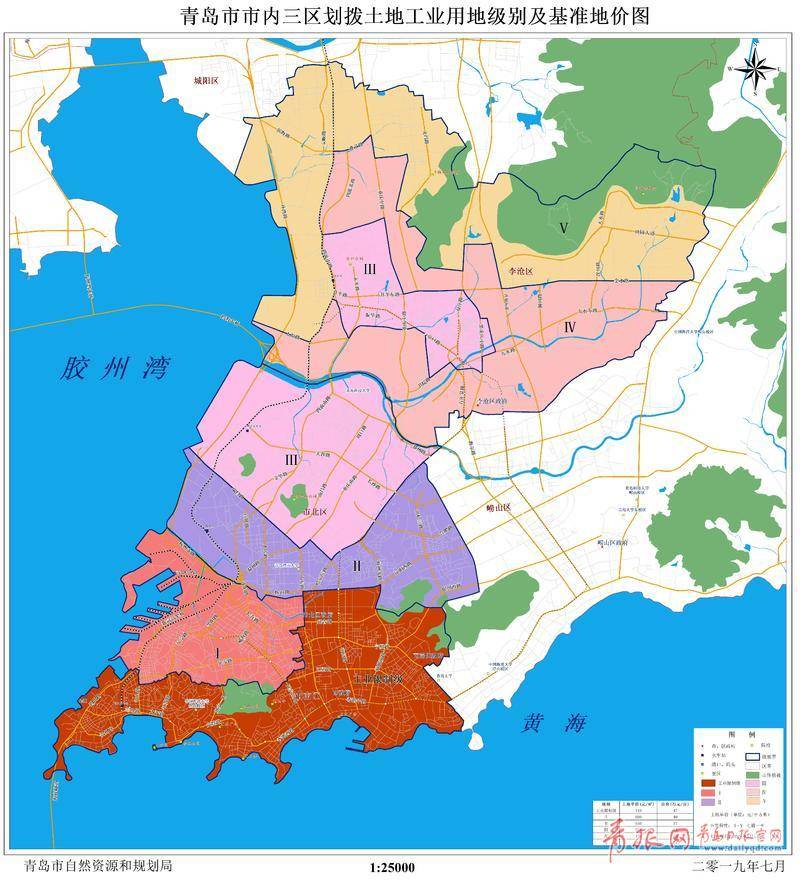 青岛市内三区划拨基准地价确定 一级住宅用地1万2