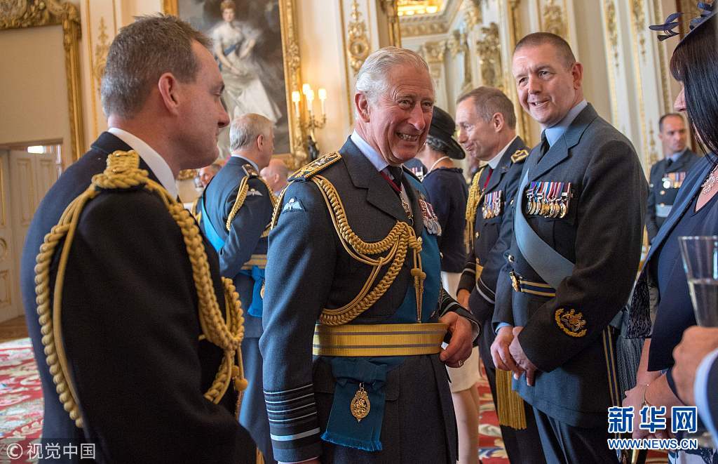 英国白金汉宫举行招待会纪念皇家空军百年