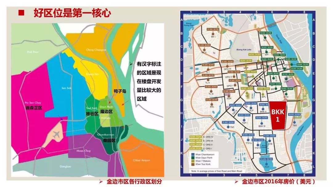 下面这张图的左边是金边的一个行政区划图.